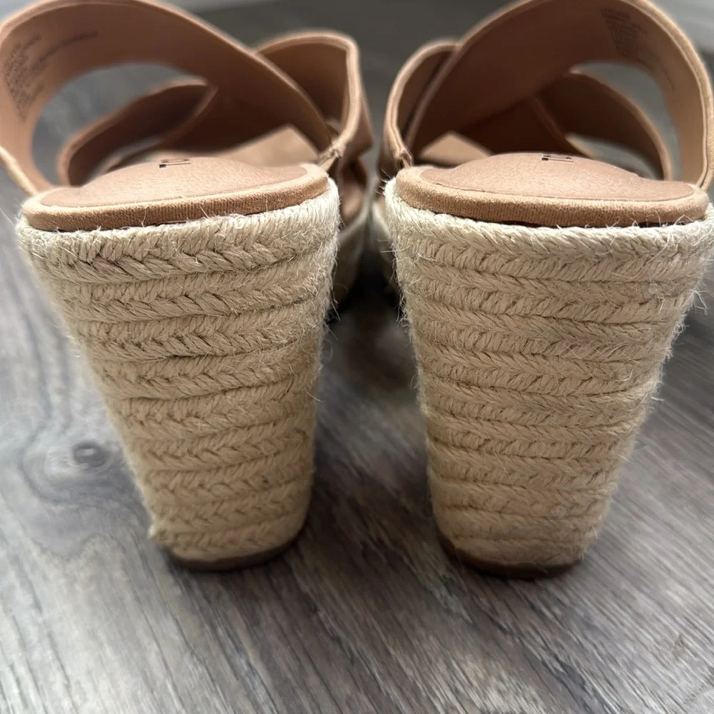 Torrid Tan Faux Suede Strappy Espadrille Wedge Sandals